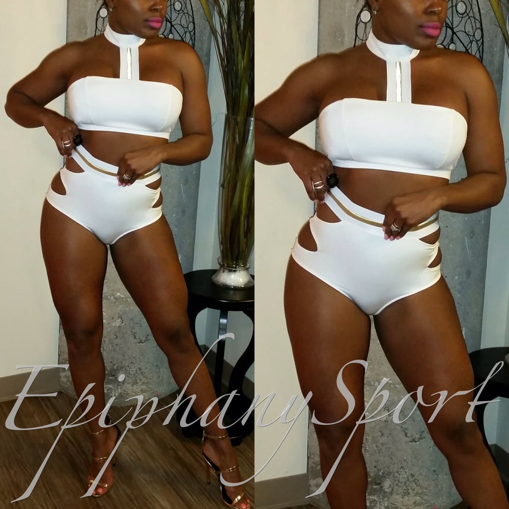 Image of The Jessi' High Waist Bikini-**White**ON SALE