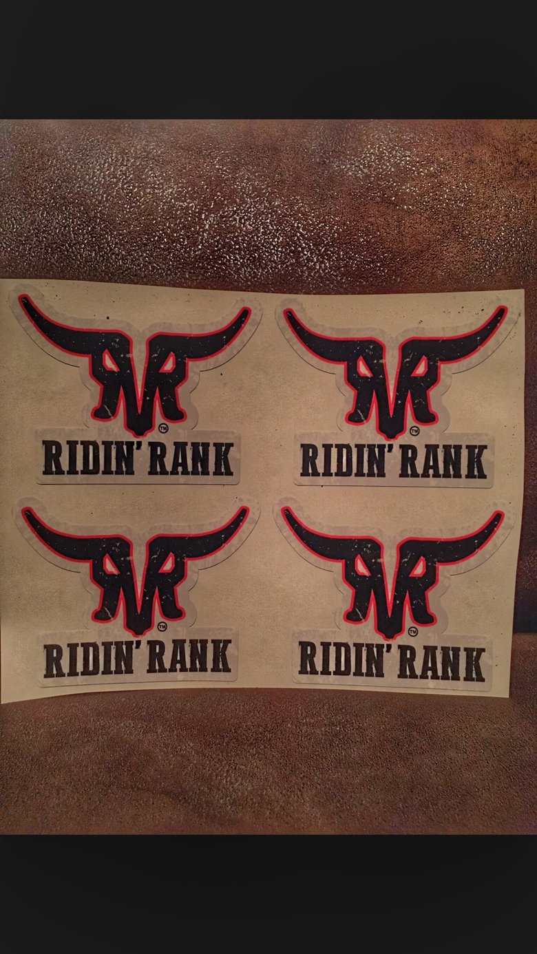 Image of 4 Ridin Rank decals!