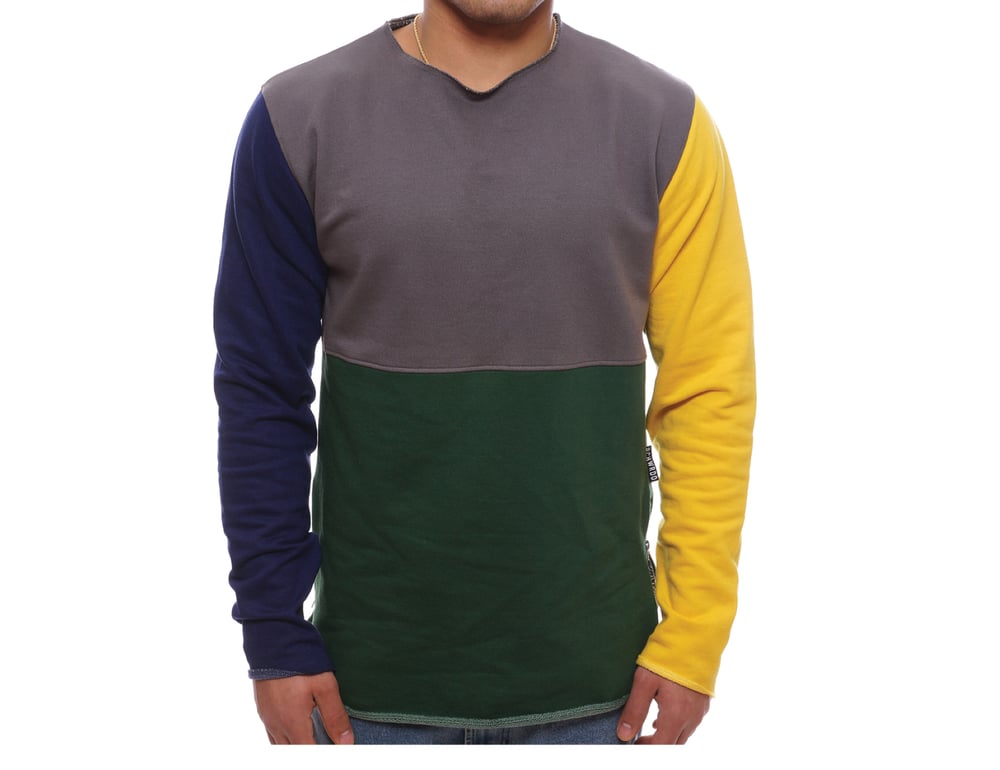 Image of RCHWRDO Raw Edge  Color Block Crew