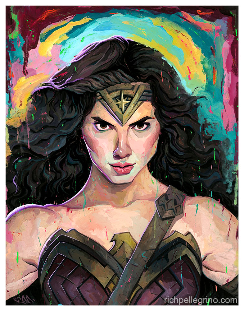 Wonder Woman 11x14 Print Rich Pellegrino Art & Illustration
