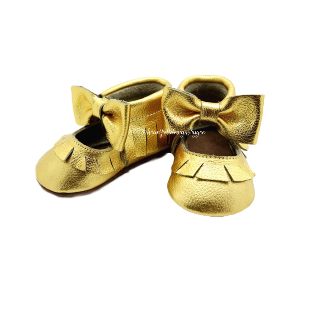 Image of The Gold Mary Jane Moccs