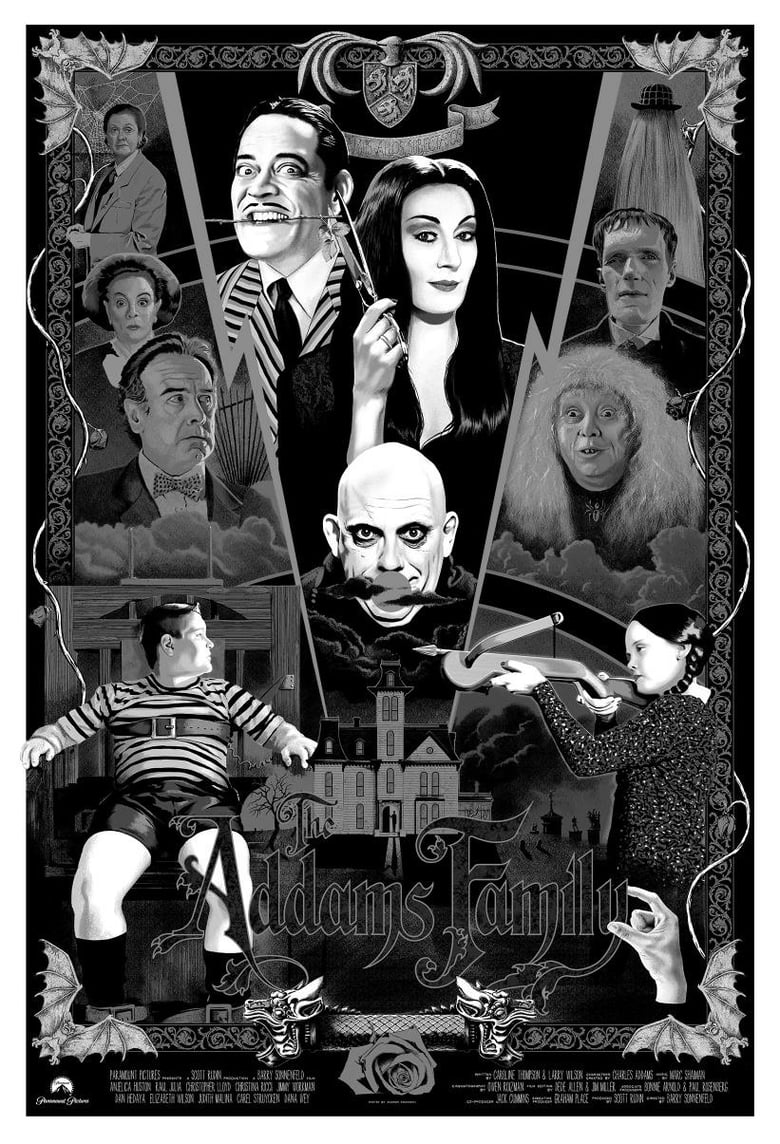 Image of The Addams Family (Monochrome Variant) by Andrew Swainson