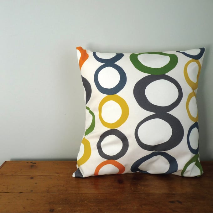 Image of Cut Hoops Cushion Cover