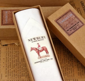 Image of Man's Handkerchief in a gift Box: Horse