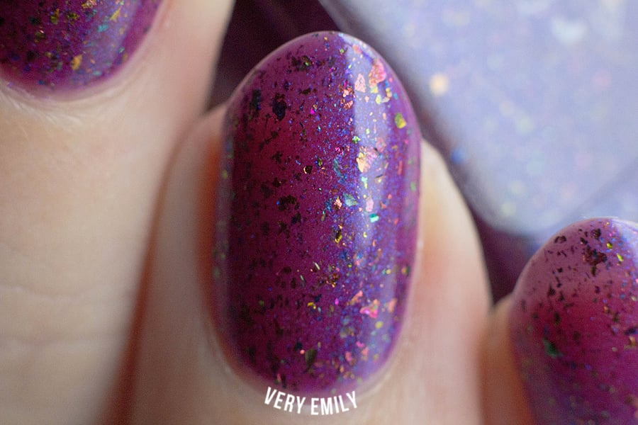 Image of ~Glittering Owl~ violet flakie shimmer Spell nail polish "Legends & Dreams"!