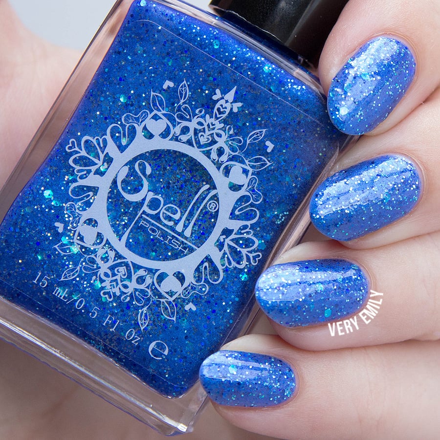 Image of ~A Dusting of Stars~ royal blue glitter shimmer Spell nail polish "Legends & Dreams"!