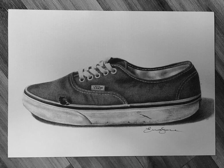 Image of Worn out Vans print.
