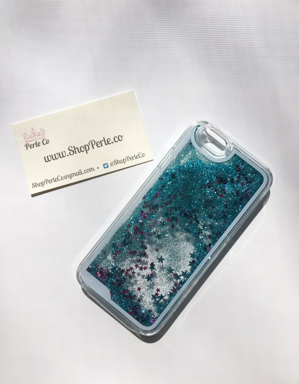 Image of Blue Glitter iPhone 6 Case