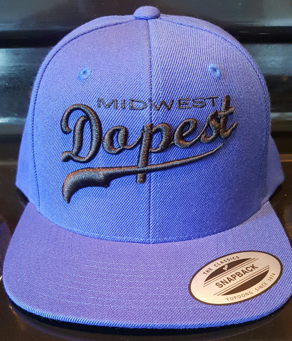 Image of MidWest Dopest Hat Blue & Back