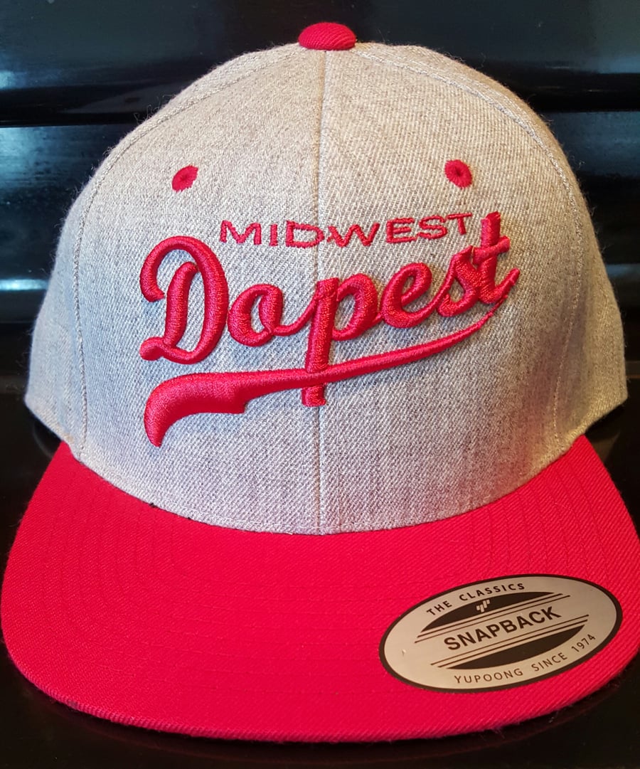 Image of MidWest Dopest Hat Grey & Black 