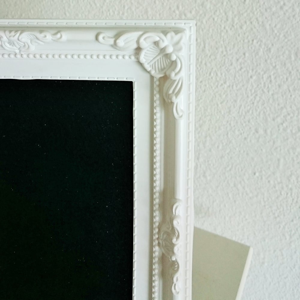 Small White Chalkboard with Stand (Use Liquid Chalk marker and regular