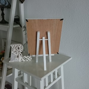 Small White Chalkboard with Stand (Use Liquid Chalk marker and regular chalk)