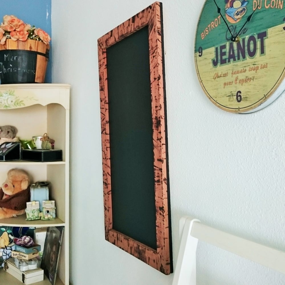 Medium Chalkboard w Burnt Wood Frame | Chalk'let