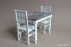 1/6 scale Table and 2 Chairs Dining Farmhouse furniture for dolls (Blythe, Barbie, Momoko)