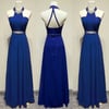 Pretty Royal Blue Hater Long Prom Dress , Prom Gowns, Evening Dresses