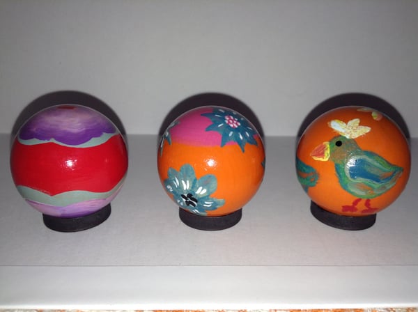 Image of Set of 3 hand painted magnets 45,50,80