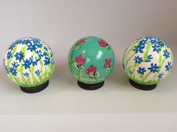 Image of Set of 3 hand painted magnets 55,56,90