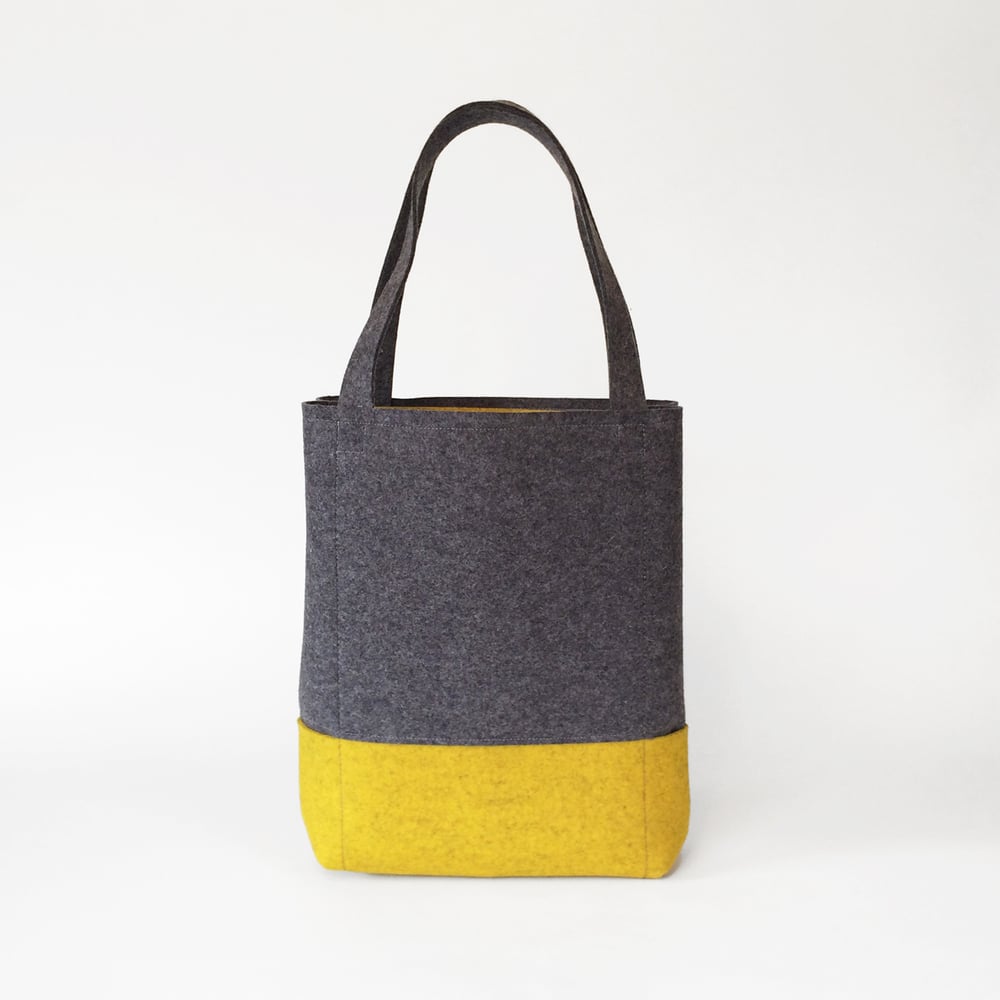 Image of <strong>Everyday Tote</strong> Charcoal & Yellow Ochre