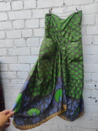 Image 5 of Sula slouch maxi skirt -green and grey