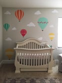 Colourful Hot Air Balloon Wall Decal M081 Kids Baby Nursery