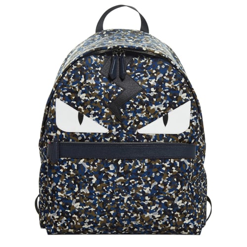 Image of Fendi Green Granit Print Monster Backpack