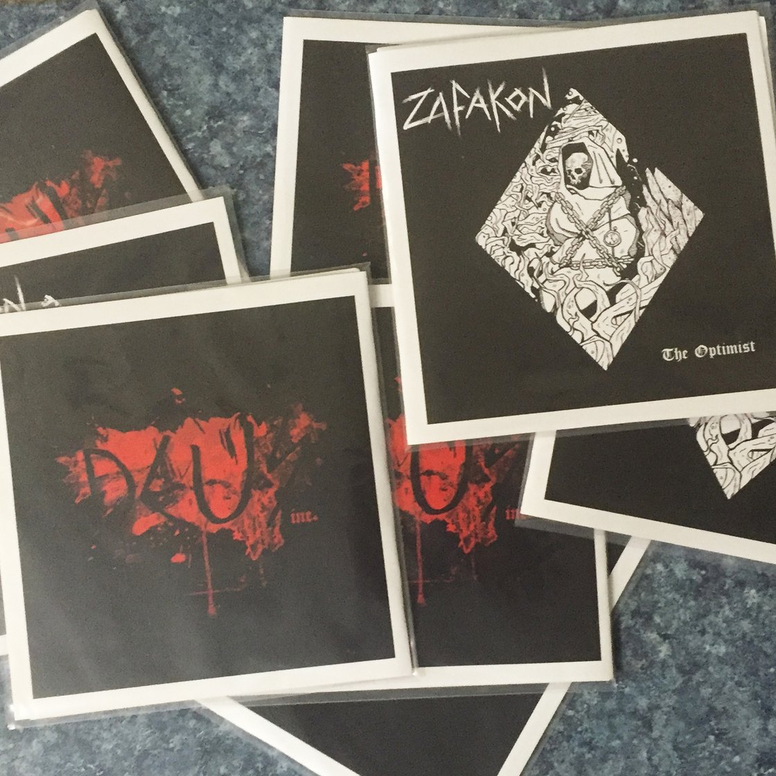 Image of Zafakon / Deus Inc. SPLIT EP 7" VINYL-NO MAILING