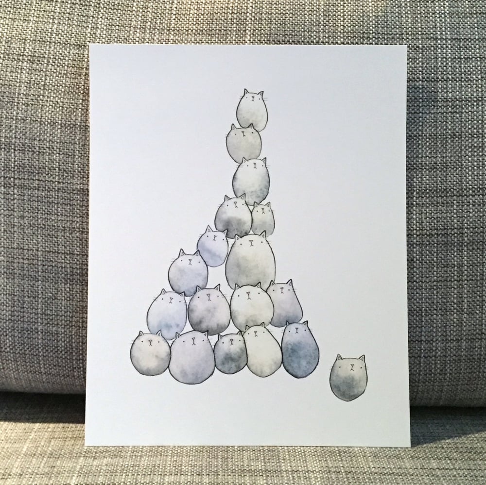 Image of cat pile print