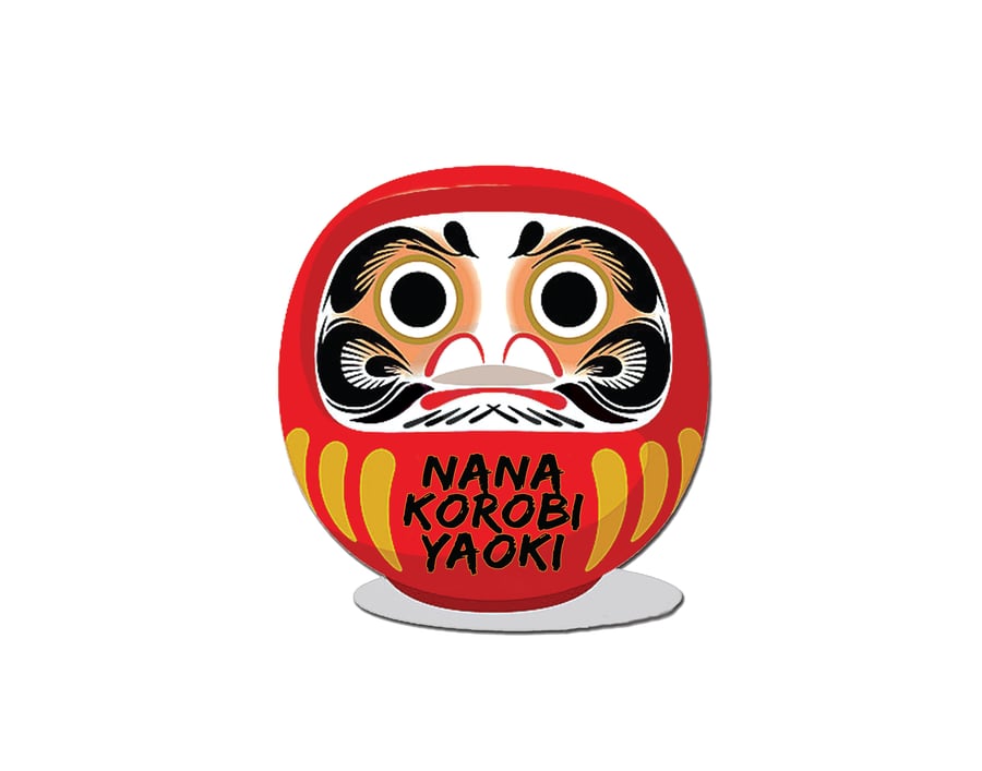 Image of Daruma Doll "Nana Karobi Yaoki" (Fall down seven times, get up eight)