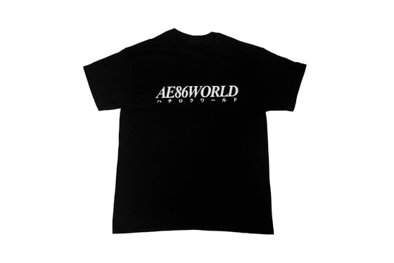 Image of AE86 WORLD T-Shirt (Black / White)