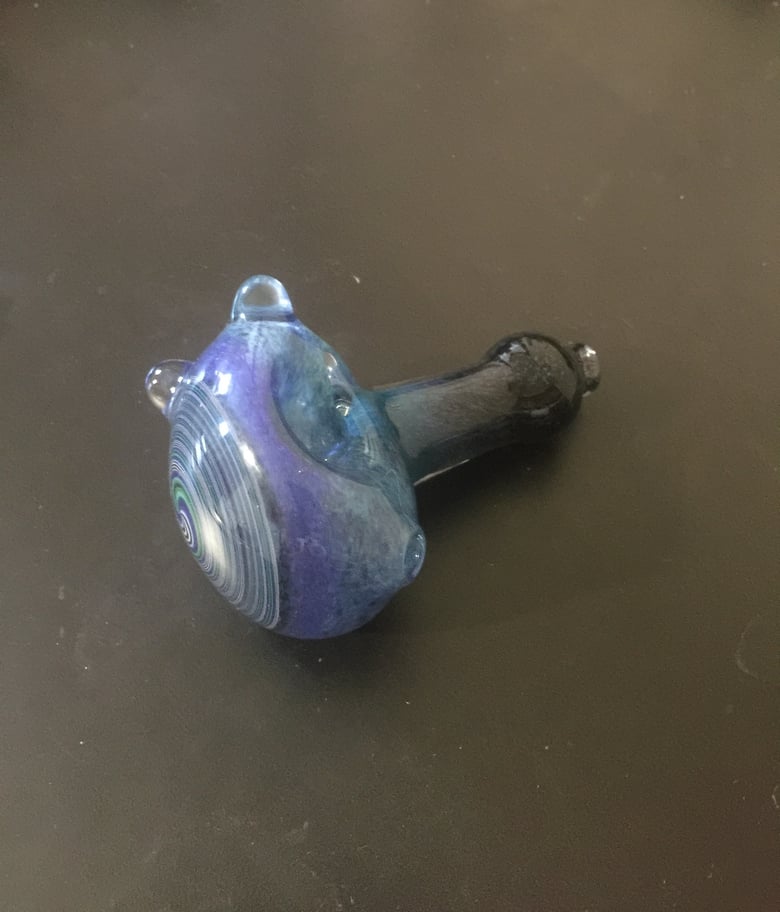 Image of Blue and Purple Spiral Pipe