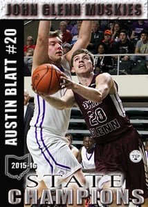 Image of JG MUSKIES STATE CHAMPIONS TRADER CARD PACK, complete with photos and stats.