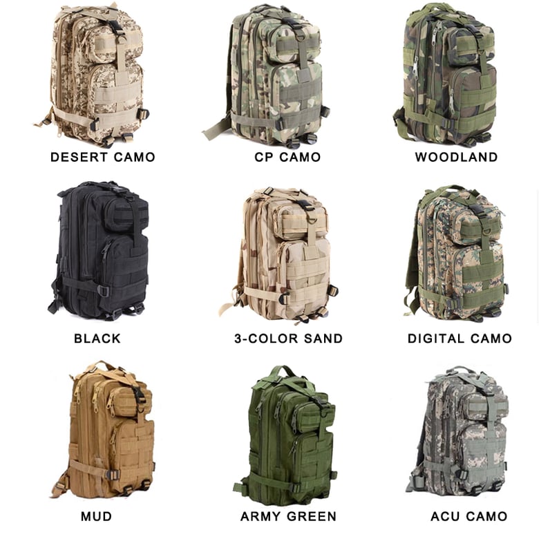 Image of Outdoor Hiking Military Camo Backpack