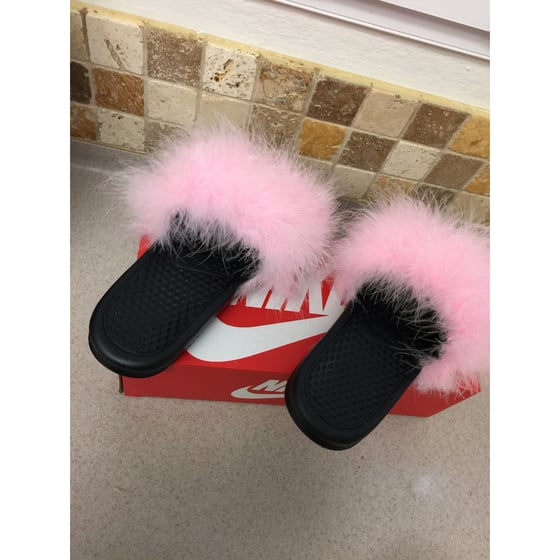 Image of Fur Sandals💋 (NIKE)