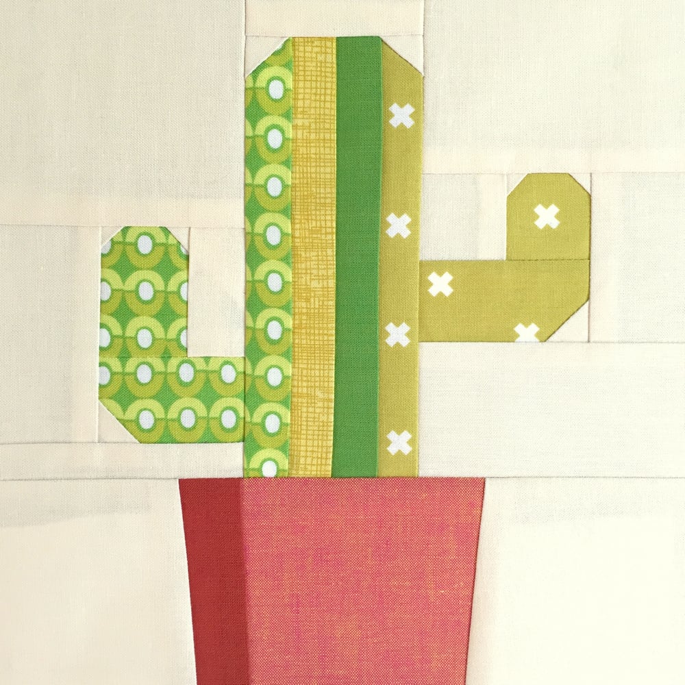 Saguaro Cactis Quilt Block Pattern 8 X 8 Modern Quilting By B