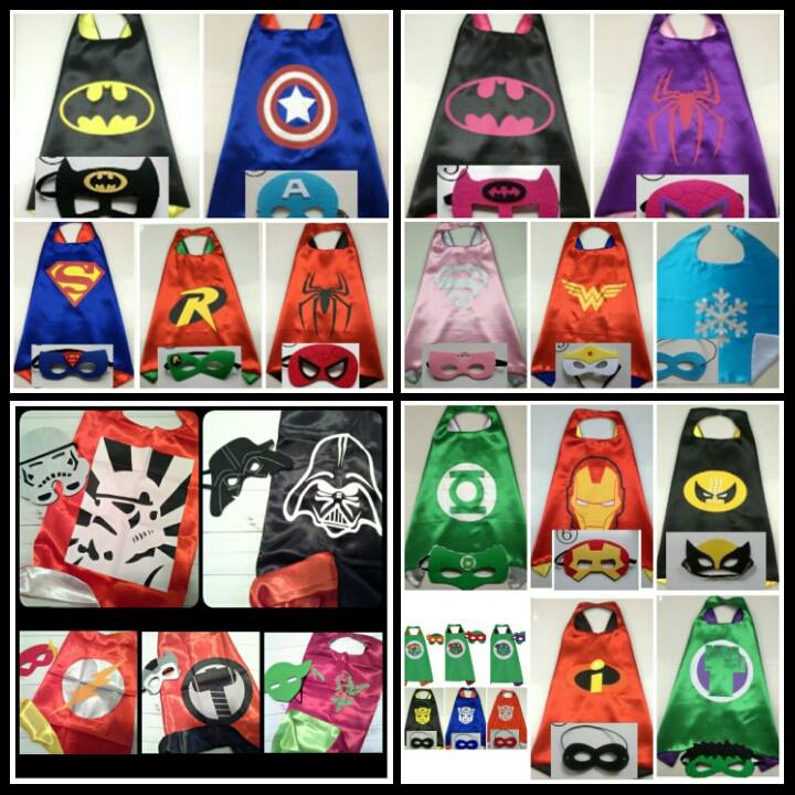 Image of ROCK BOTTOM BLOWOUT Stocking Stuffer Superhero Cape and Mask Sets-Boy and Girl