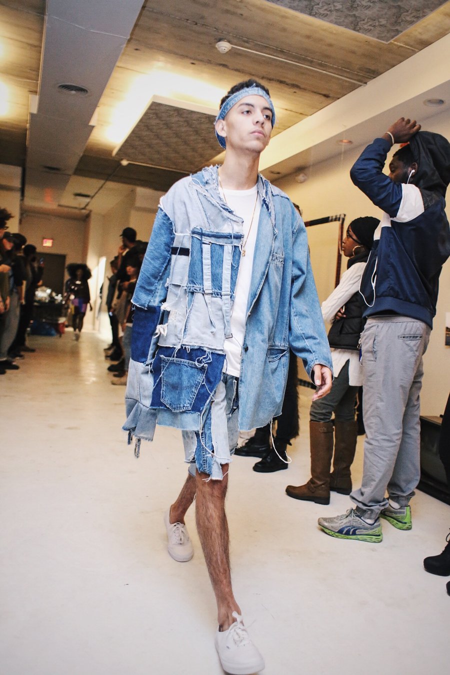 Image of Denim Patchwork Jacket