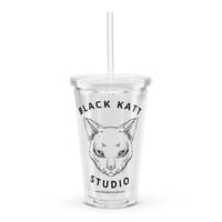 Black Katt Clear plastic tumbler