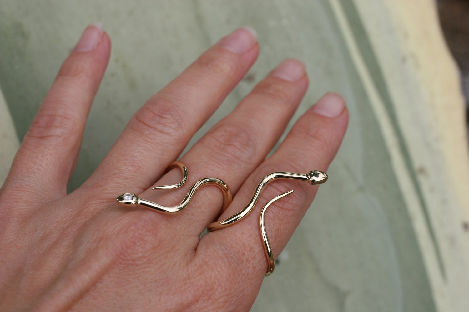 Image of Mini Snake Ring, gold