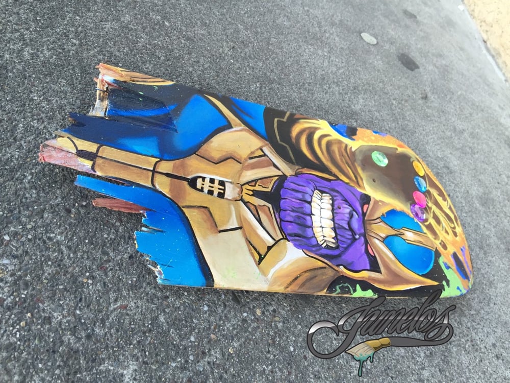 Thanos broken skateboard