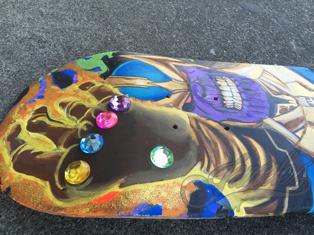 Thanos broken skateboard