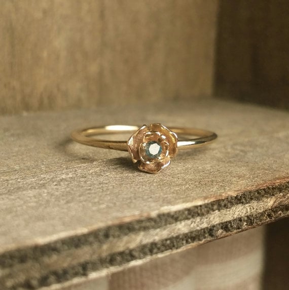 Image of Blue Diamond Ring