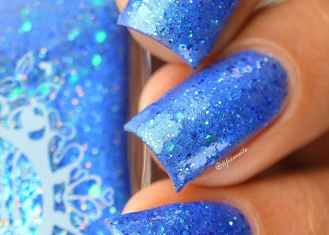 A Dusting of Stars~ royal blue glitter shimmer Spell nail polish 