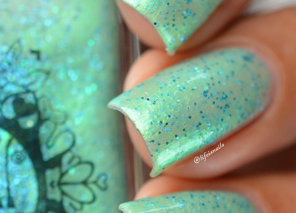 Image of ~Magical Bracelet~ seafoam green glitter flakie Spell nail polish "Legends & Dreams"!