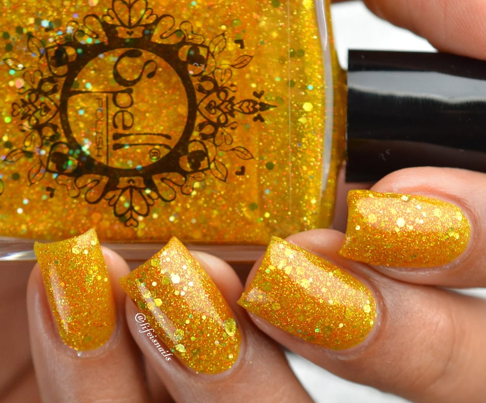 Image of ~Jar of Light~ gold yellow jelly glitter Spell nail polish "Legends & Dreams"!