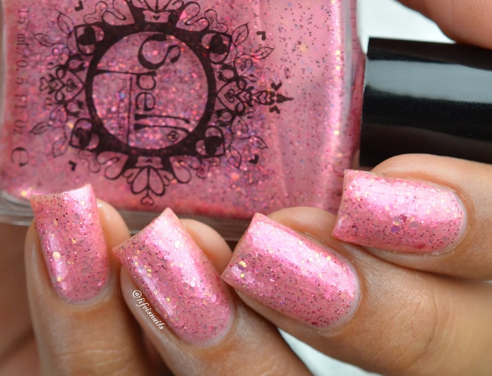 Image of ~Spider Pearls~ baby pink glitter shimmer Spell nail polish "Legends & Dreams"!