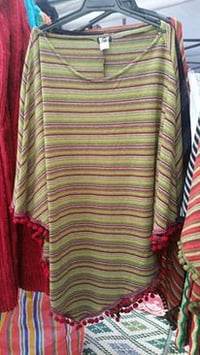 Image 1 of Hand made poncho green