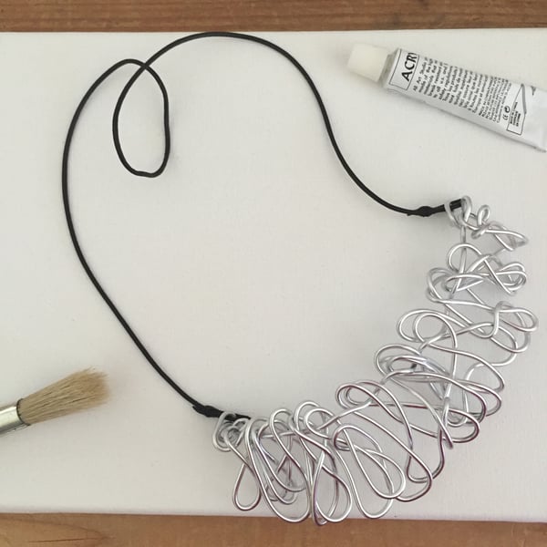 Image of Silver Scrunchie Necklace