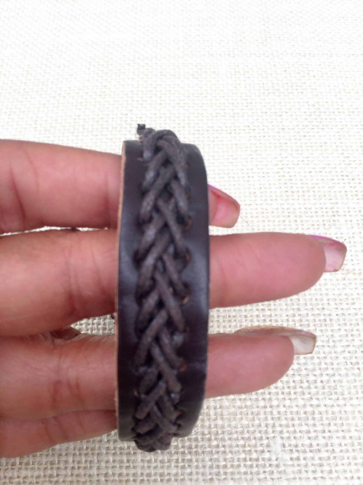 Image of Men's Braided Leather Bracelet