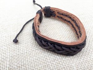 Image of Men's Braided Leather Bracelet