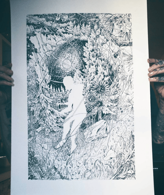 Image of "Absence:" Screen Print